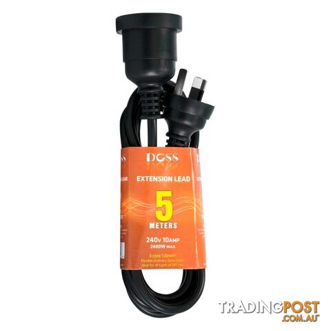 EXL5MB 5M POWER EXTENSION LEAD BLACK DOSS