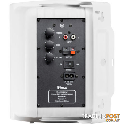 CLB6AW 6" ACTIVE BOX SPEAKERS WITH BLUETOOTH RENAMING WHITE 60W RMS 130W MAX - photo 3 of 4
