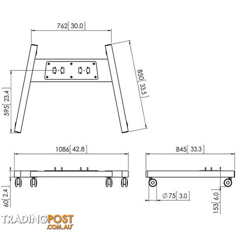 PFT8530B TROLLEY FRAME EXTRA LARGE REQUIRES 2 X POLES - photo 4 of 4