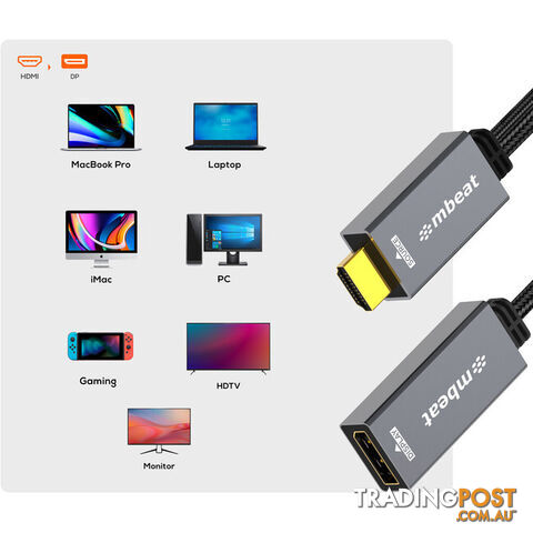LC7994 4K HDMI TO DISPLAY PORT ADAPTER WITH USB POWER TOUGH LINK - photo 3 of 5