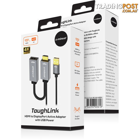 LC7994 4K HDMI TO DISPLAY PORT ADAPTER WITH USB POWER TOUGH LINK - photo 5 of 5