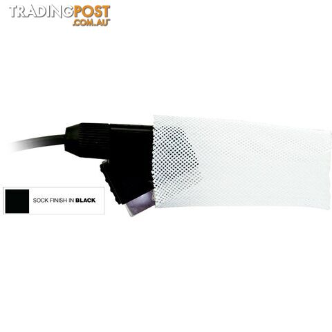 VCS40100B-100MT 40MM VENTURI CABLE SOX - BLACK PER 100 METRE ROLL