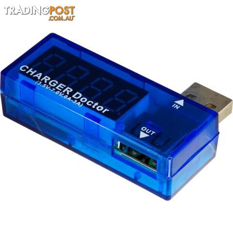 CVT201 USB CURRENT VOLTAGE METER 3.5V-7V 0-3A TESTER CHARGE DOC