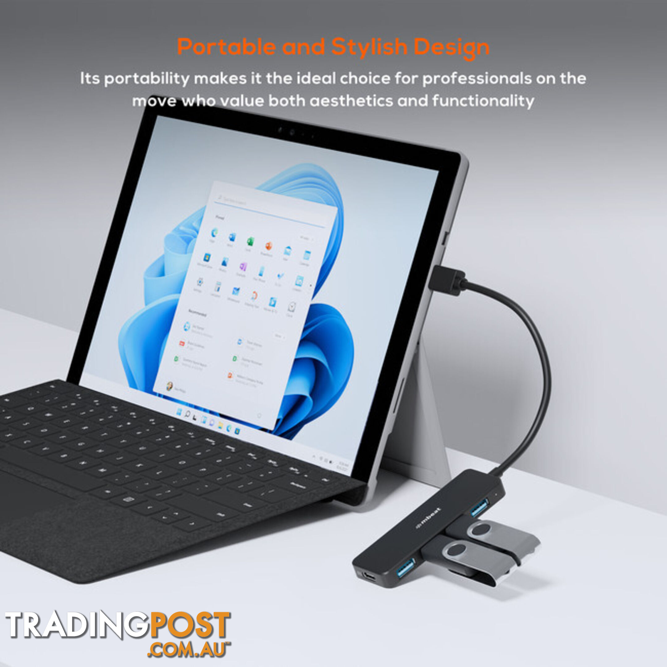 U3H5K 4 PORT USB3.0 HUB WITH USB-C DC PORT