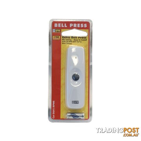 D641/BPWE WIRELESS BELL PRESS FOR D641 WHITE WEATHER PROOF 30MT RANGE