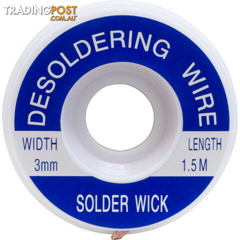 ZD1805 3MM X1.5M DESOLDERING WIRE PURE COPPER BRAID CONSTRUCTION
