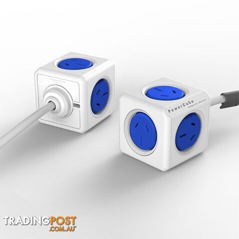 PCEBL 5 WAY SURGE PROTECTOR BLUE POWERCUBE EXTENDED