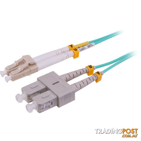 FP7749 1M MM FIBRE PATCH LEAD LC-SC OM3 DX 3.0MM LSZH