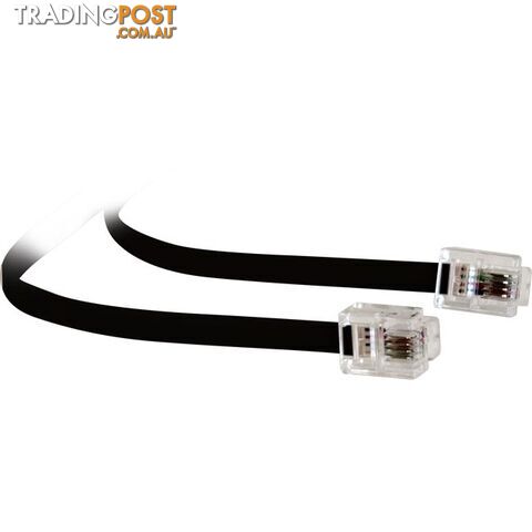 LC0056B/BLK 3MT MODULAR PLUG LEAD - BLACK RJ12 LINE CORD 6P4C TEL5155 - photo 2 of 2