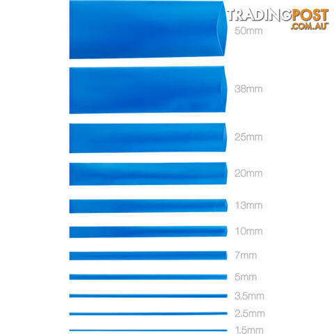 HS50BLU 50MMX1.2M HEAT SHRINK - BLUE HSBL135