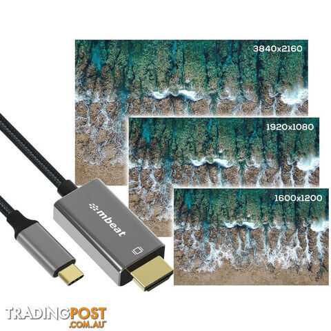 LC7976 1.8M USB-C TO HDMI CABLE 4K TOUGHLINK - photo 4 of 7