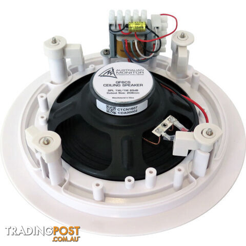 QF6CS 6" 10W 100V CEILING SPEAKER WHITE ABS PLASTIC POWDER COATED GRILL - photo 3 of 3
