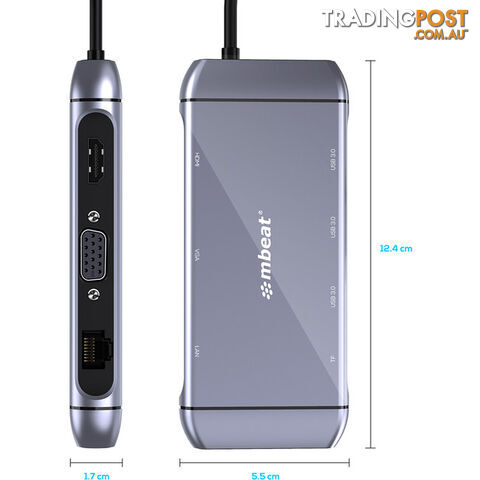 UCDX9 ELITE X9 9 IN 1 USB-C DOCKING STATION PD GIGA LAN HDMI VGA - photo 5 of 9