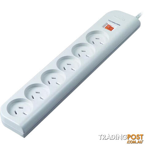 F9E600 6-WAY MASTER SWITCH POWERBOARD SURGE PROTECTED