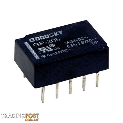GP205 5V DC 1A COMPACT RELAY LOW PROFILE DIL PITCH