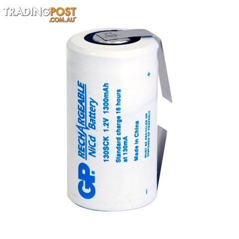 GP130SCRT 1300MAH 1.2V NICAD SUB C WITH TAGS RECHARGEABLE BATTERY GP