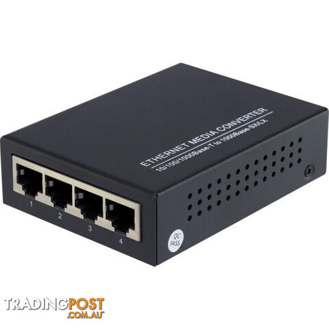 4P1GBSM20KSC 4 PORT 1G FIBRE MEDIA CONVERTER 10/100/1000M SM DUAL FIBRE SC 20KM