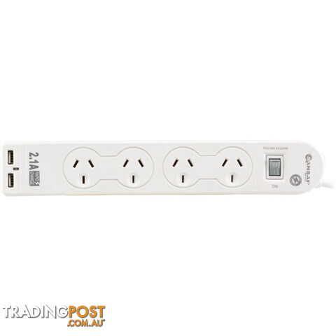 PAD502USB 4 WAY POWERBOARD WITH 2 USB MASTER SWITCH - photo 2 of 2