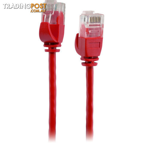 LC6SL0100RD 1M SLIM CAT6 PATCH LEAD RED ULTRA THIN