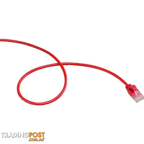 LC6SL0100RD 1M SLIM CAT6 PATCH LEAD RED ULTRA THIN