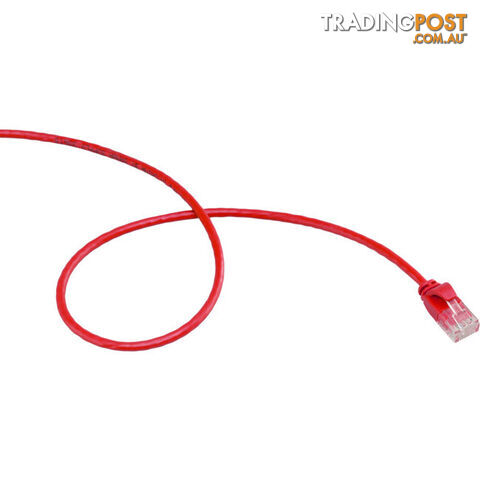 LC6SL0100RD 1M SLIM CAT6 PATCH LEAD RED ULTRA THIN - photo 3 of 3
