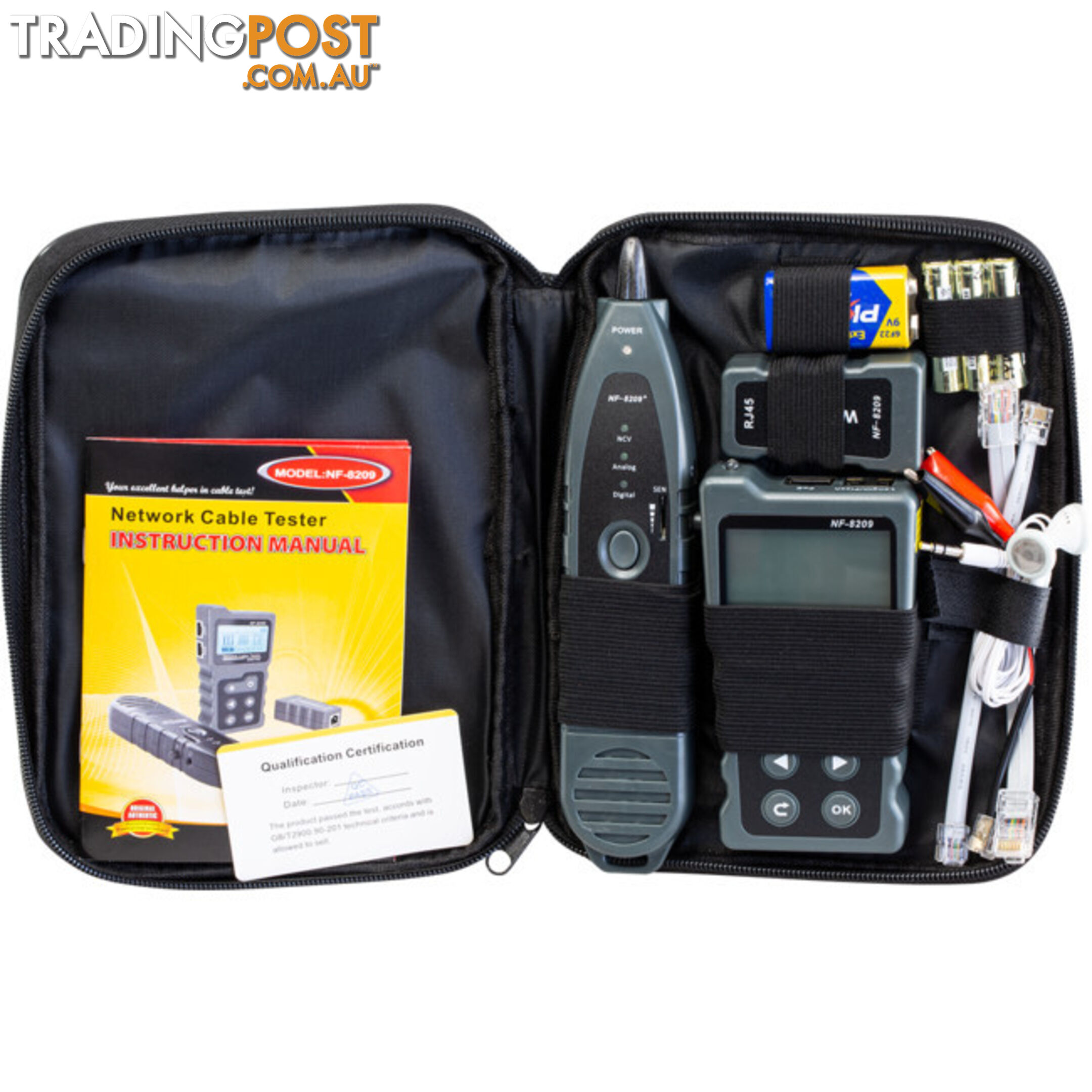 NF8209 MULTIFUNCTION CABLE TESTER POE LENGTH WIREMAP PORT FLASH