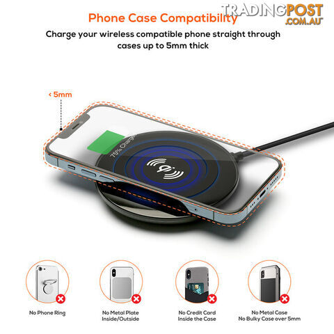 WCS07 10W QI WIRELESS CHARGING PAD GORILLA POWER - photo 4 of 12