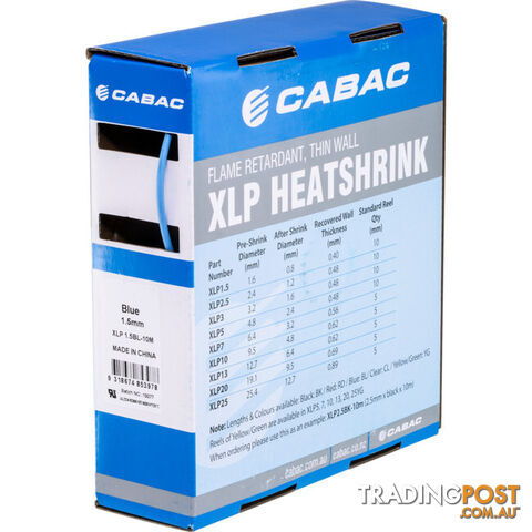 HS1.5BLU-10M 1.5MM X 10M HEAT SHRINK BOX BLUE