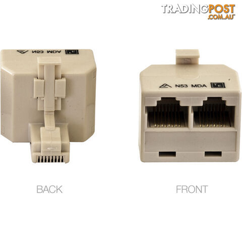 MDA88B/IVY 8P8C RJ45 DOUBLE ADAPTOR ONE SOCKET TO TWO TEL5003 - photo 2 of 2