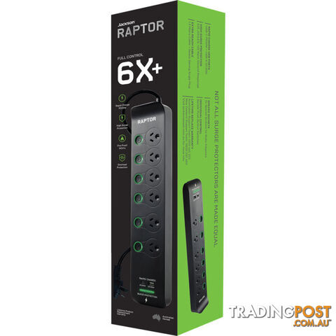 RAP6S RAPTOR 6 WAY INDIVIDUALLY SWITCHED POWERBOARD WITH 30W PD USB-C 30W QC USB-A - photo 4 of 4