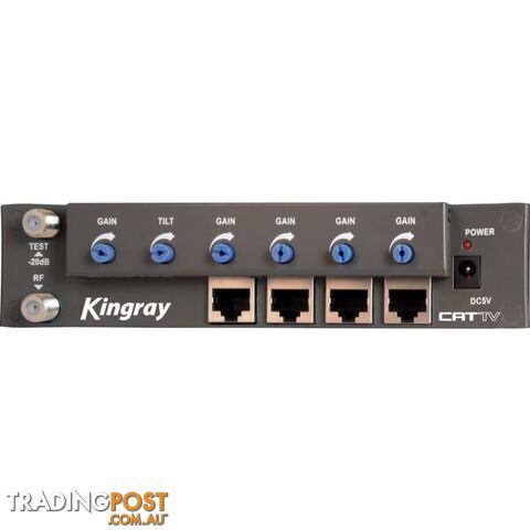 CAT01 4 WAY RF OVER CAT5 AMPLIFIER KINGRAY - photo 3 of 3
