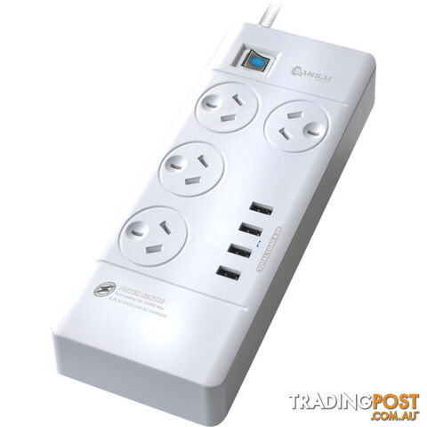 PAD4044C 4 WAY POWER BOARD WITH USB SURGE 4 USB 4.2A SANSAI