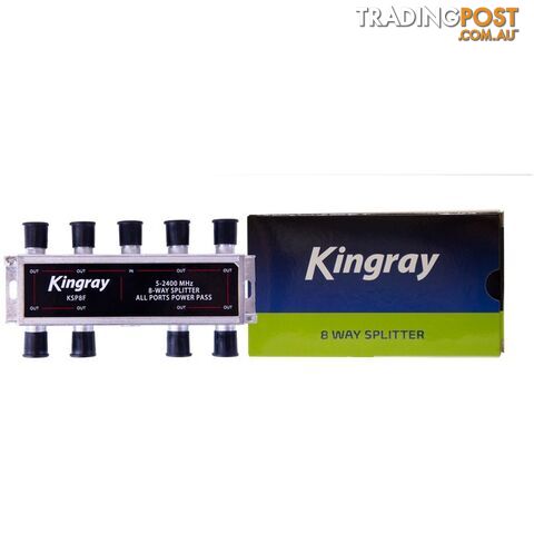 KSP8F 8 WAY F-TYPE SPLITTER FOXTEL APPROVED F30965