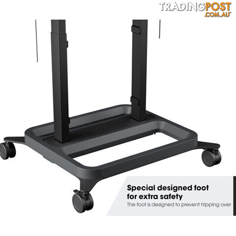 RISE5308 MOTORIZED DISPLAY LIFT TROLLEY- PREMIUM WHEELS 80MM PER SEC SPEED - UP TO 86" -120KG DISPLAY