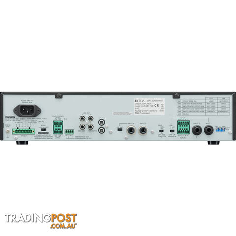 A3548D TOA 480W 5 INPUT MIXER AMP 2 ZONE -100V - 4-16 OHM