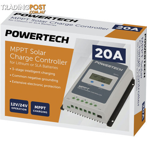 MP3741 20AMP SOLAR CHARGER CONTROLLER MPPT SLA LITHIUM BATTERIES - photo 3 of 3