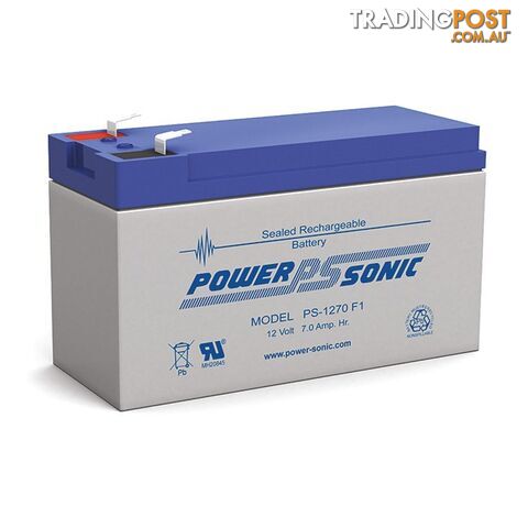 PS1270 7AH 12V SLA BATTERY F1 TERMINAL SEALED LEAD ACID