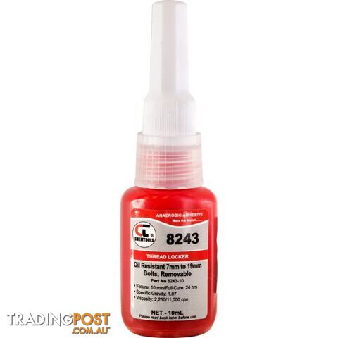 8243-10G THREADLOCKER MEDIUM STRENGTH LOCTITE NUT SCREW LOCK 10ML