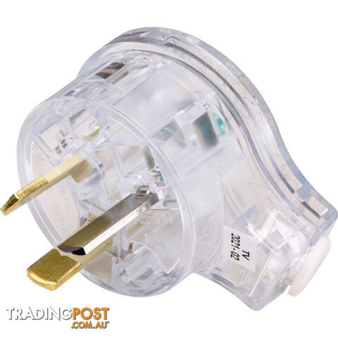 418UATR 3PIN FLAT PLUG TOP TRANSPARENT CLEAR/ SIDE ENTRY- LOW PROFILE