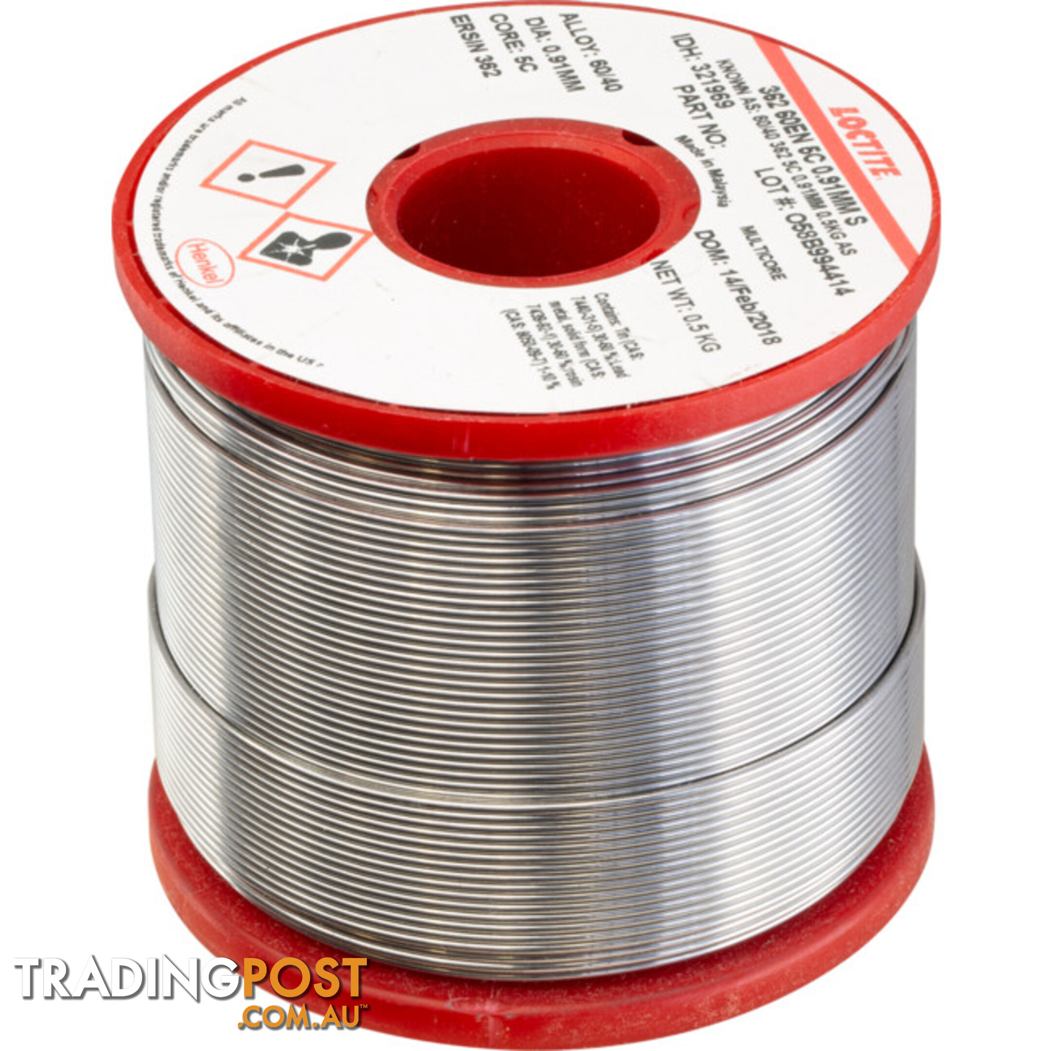 20500MCS 60/40 500G 0.91MM SOLDER 60% TIN, 40% LEAD - MULTICORE