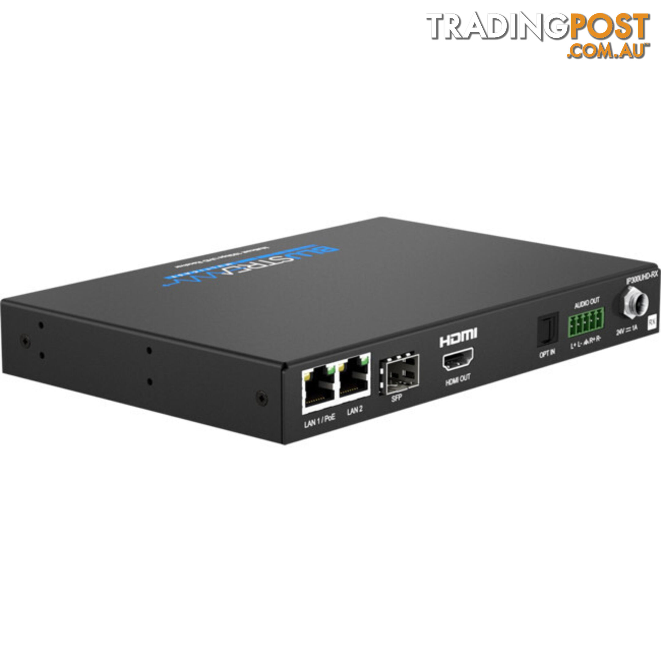 IP300UHDRX IP MULTICAST UHD 18GBPS VIDEO RECEIVER OVER 1GB IR, RS-232 & USB / KVM, POE- HDCP2.2