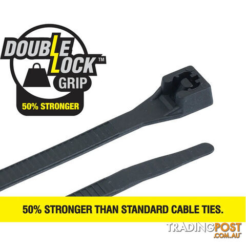 CT200BKDL 203 X 4.3MM DOUBLE LOCK CABLE TIE 100PK BLACK - photo 2 of 3