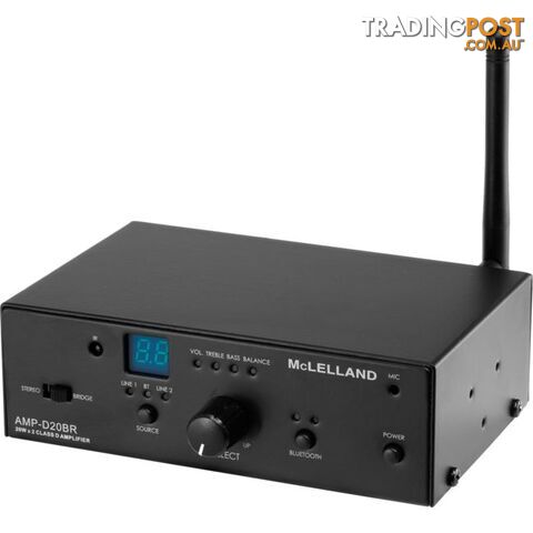 AMP-D20BR CLASS D BLUETOOTH AMPLIFIER 20W + 20W MCLELLAND AMPD20