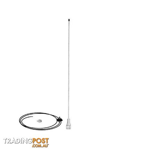 SWP VHF STAINLESS STEEL ANTENNA 630MM 108-185MHZ