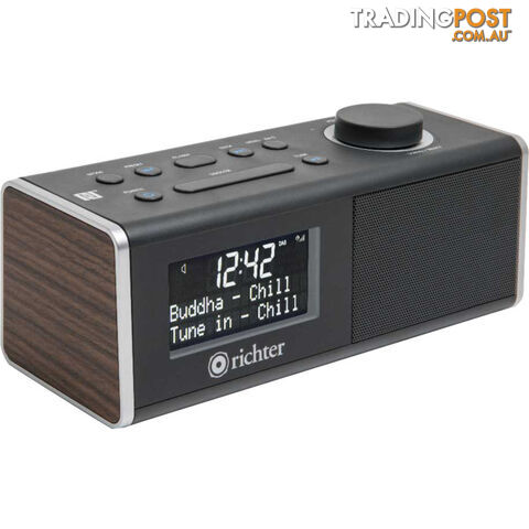 RR40WAL DIGITAL DAB+ ALARM CLOCK RADIO WALNUT BLUETOOTH/ NFC RICHTER