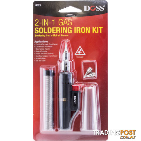GS2K 2 IN 1 GAS SOLDERING IRON KIT SOLDERING HOT AIR BLOWER 2IN1 - photo 3 of 3