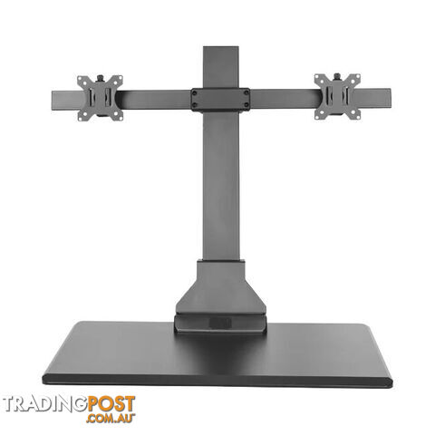 EDT10T02B DUAL MONITOR ELEC SIT STAND DESKTOP WORK STATION- BLACK - photo 4 of 16