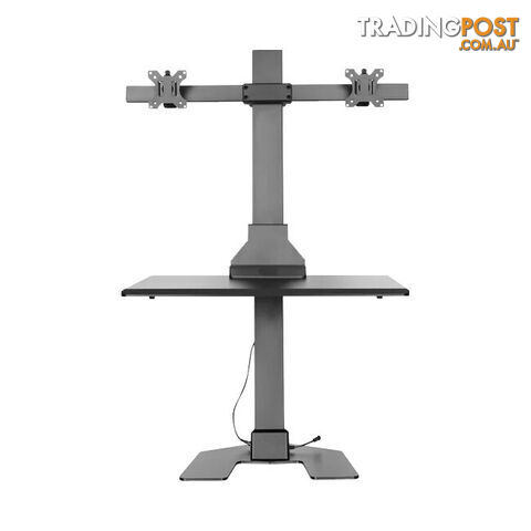 EDT10T02B DUAL MONITOR ELEC SIT STAND DESKTOP WORK STATION- BLACK - photo 5 of 16