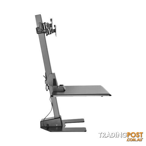 EDT10T02B DUAL MONITOR ELEC SIT STAND DESKTOP WORK STATION- BLACK - photo 3 of 16