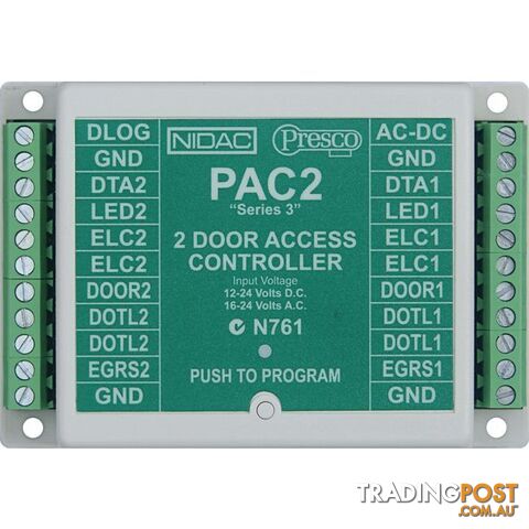 PAC2 TWO DOOR ACCESS CONTROLLER PRESCO